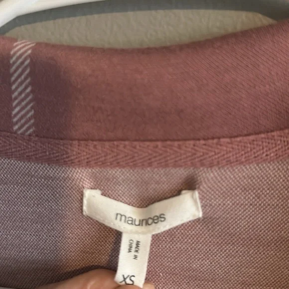 Maurices Pink Windowpane Blazer sweater cardigan top blouse shirt XS - Picture 4 of 9